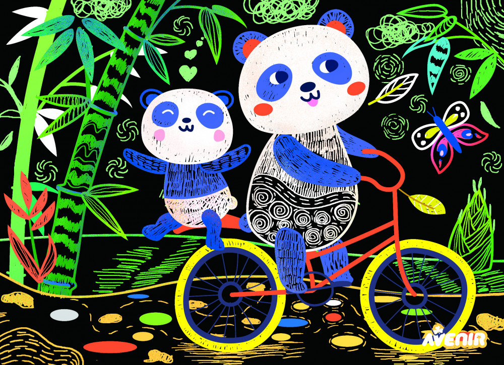 Avenir Kids® Képkarctechnika, Fuzzy Panda macik Avenir, alternatív kép 7