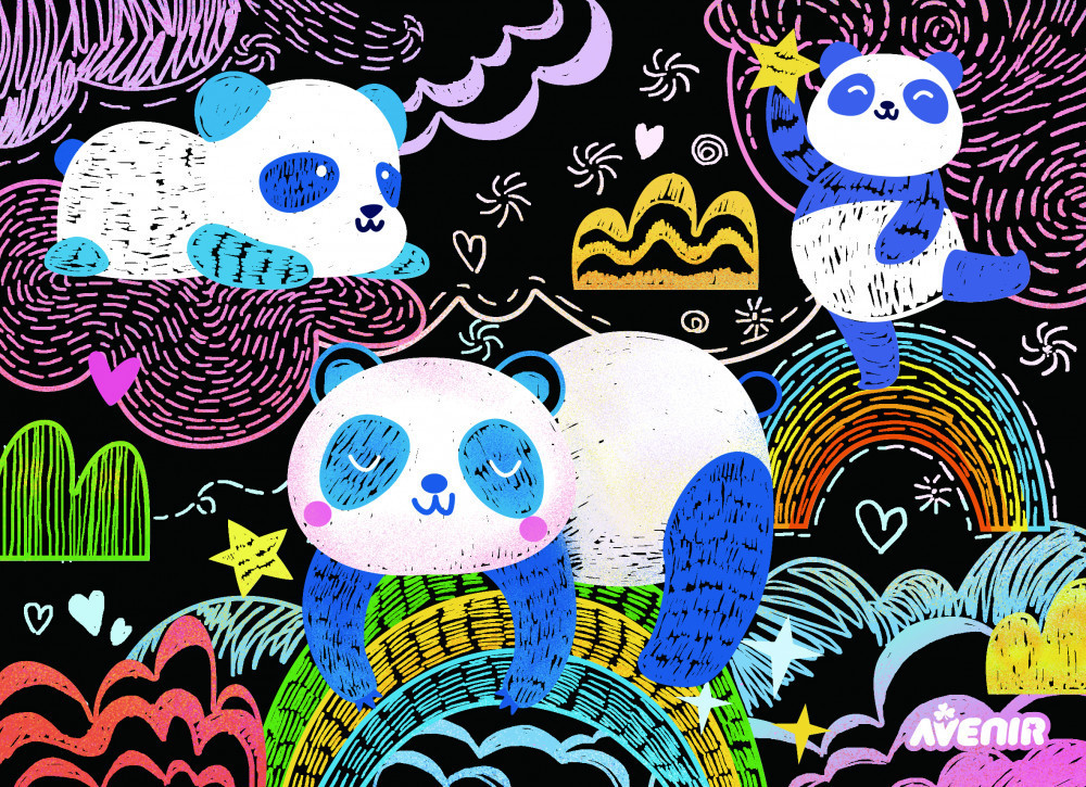 Avenir Kids® Képkarctechnika, Fuzzy Panda macik Avenir, alternatív kép 8