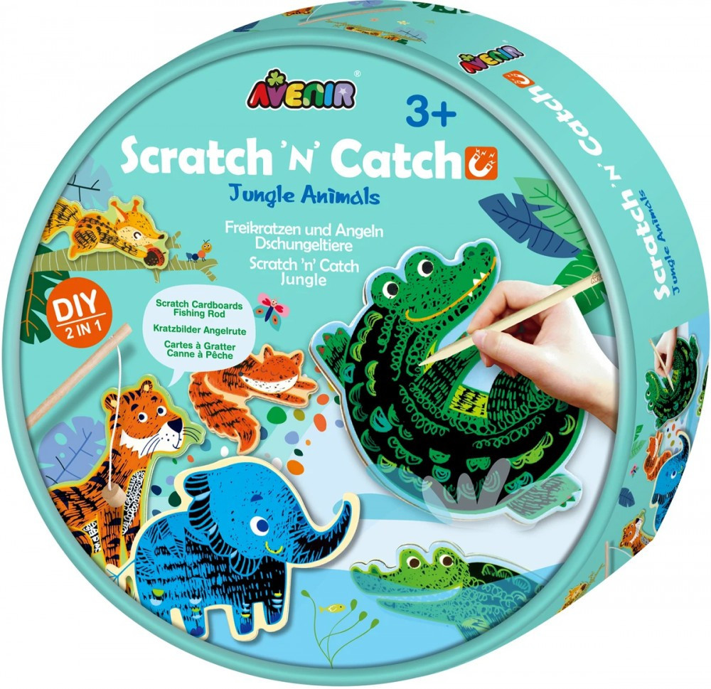 Avenir Kids® 2 az 1-ben karckép készítő és horgász játék, Dzsungel, fő nézet