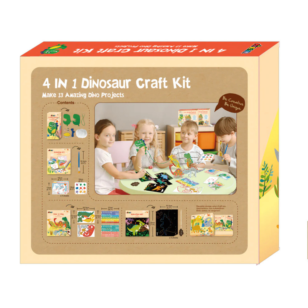 Avenir Kids Kreatív készlet 4 az 1-ben, Dinoszauruszok Avenir Kids, alternatív kép 1