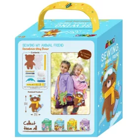   Varrható plüss vállpánttal, Maci snowboard deszkával Avenir