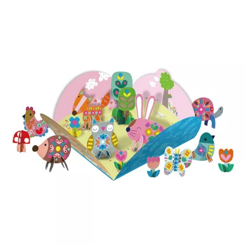 Matricázó és 3D modell készítő készlet, Állatok a kertben Avenir