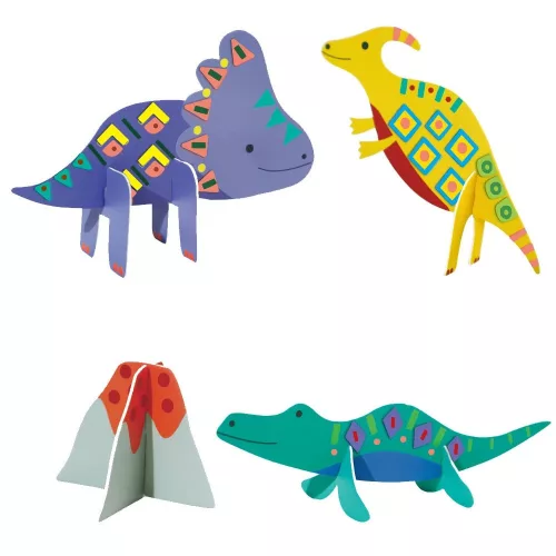 Matricázó és 3D modell készítő készlet, Dinoszauruszok Avenir