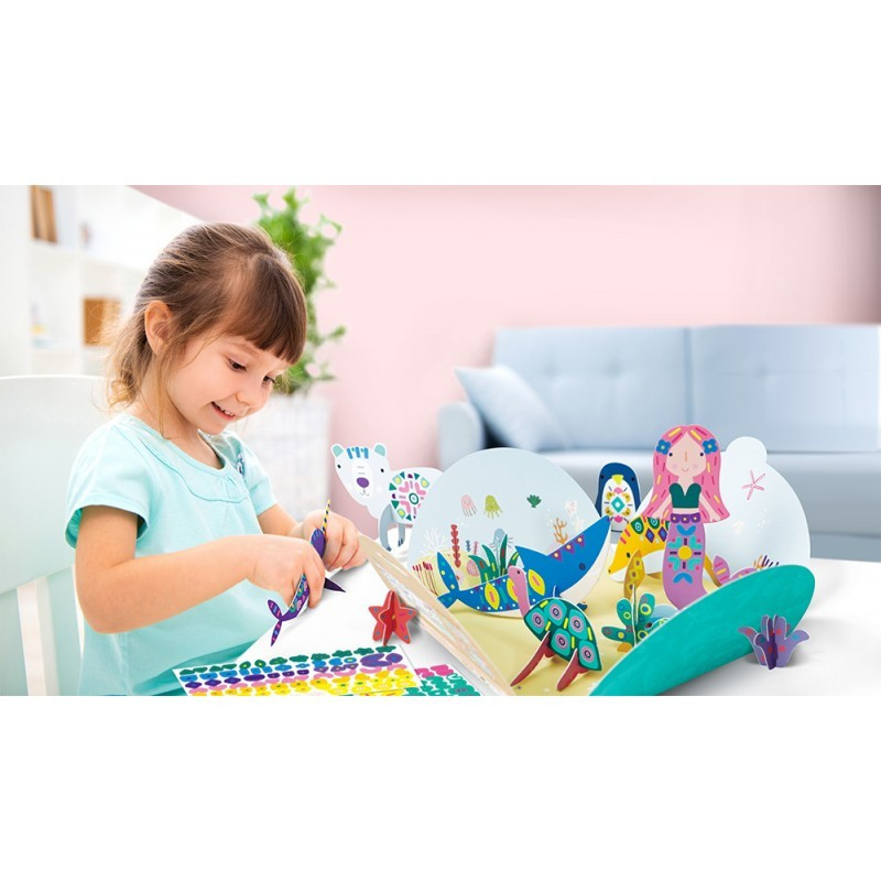 Avenir Kids Matricázó és 3D modell készítő készlet, Tengeri és sarkköri állatok, alternatív kép 3