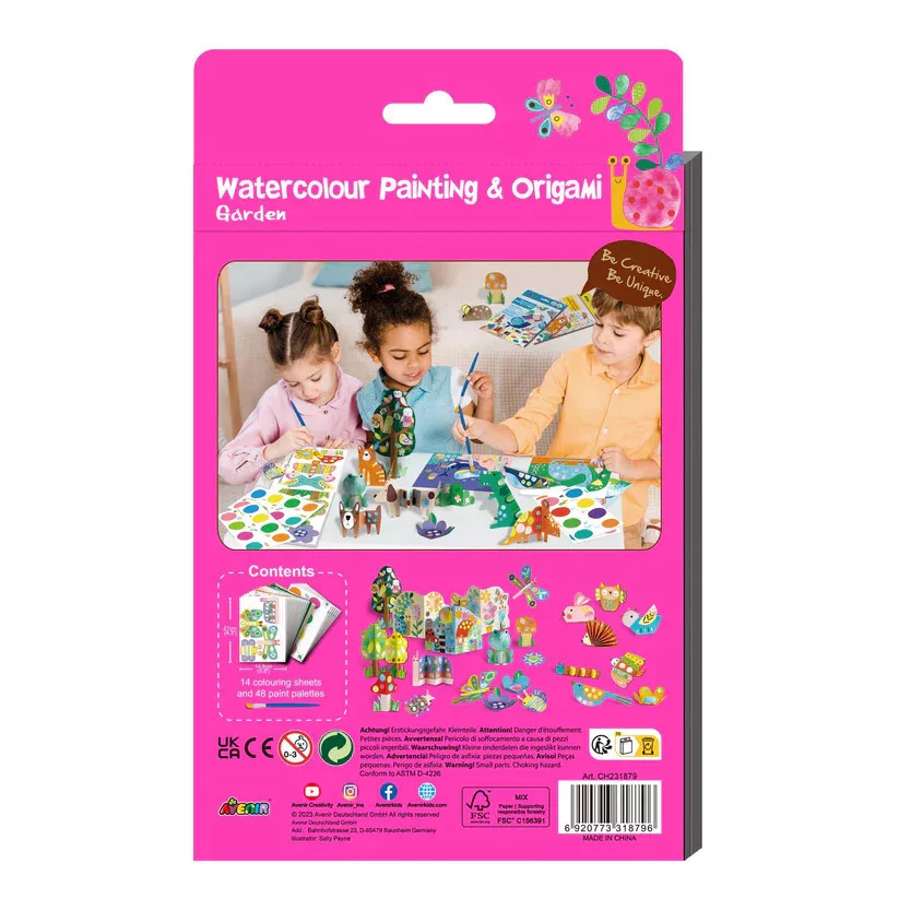 Akvarell festő és origami készlet, A kertben Avenir alternatív kép 1