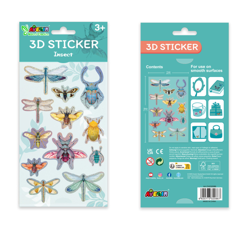 Avenir 3D matrica csomag, Rovarok Avenir, alternatív kép 1