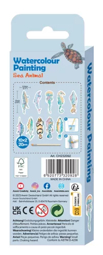 Vízzel festő kreatív könyvjelző készlet, Virágok Avenir