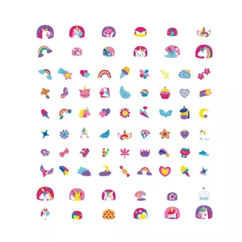 Nagy körömmatrica szett, Unikornisok Avenir