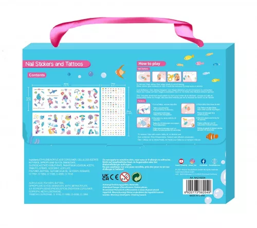 Tetováló és körömmatrica készlet, Sellők Avenir