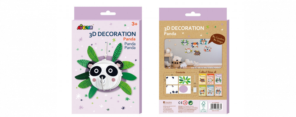 Avenir 3D dekorációs puzzle, Panda Avenir, alternatív kép 2