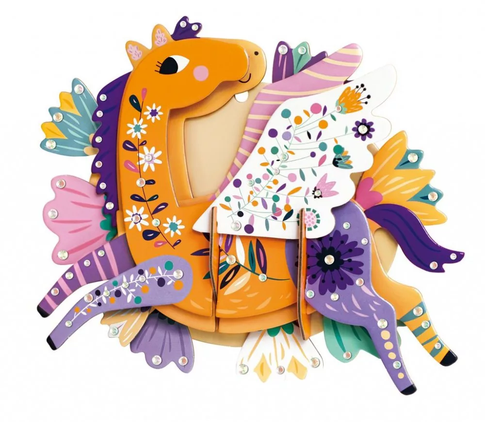 3D dekorációs puzzle, Unikornis Avenir alternatív kép 1