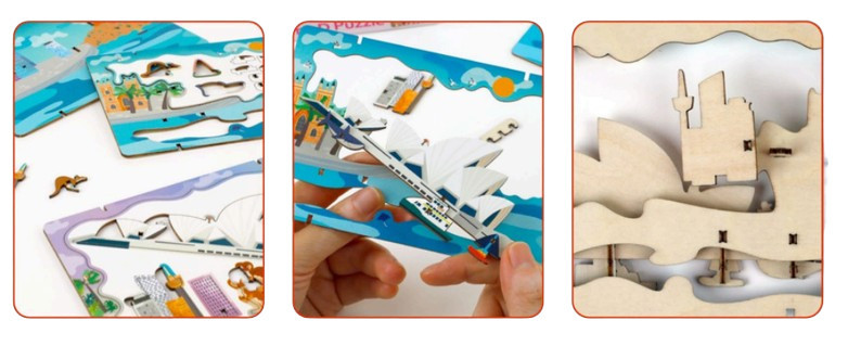 Avenir Kids® Városkép 3D puzzle, Párizs Avenir, alternatív kép 1