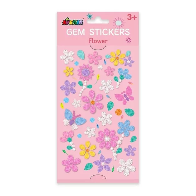 Csillogó kövek matrica készlet, Virágok Avenir fő kép