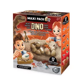 BUKI Mega dino felfedező készlet 12 db meglepetés tojással BUKI, 6–8 év, Többszínű