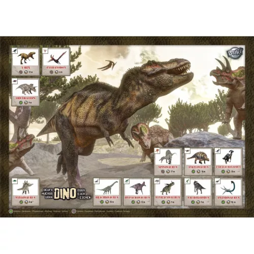 BUKI Mega dino felfedező készlet 12 db meglepetés tojással BUKI, 6–8 év, Többszínű