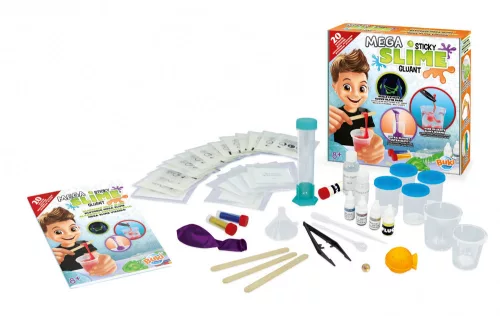 BUKI Mega slime kísérletező készlet BUKI, 6–8 év, Többszínű