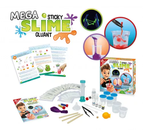 BUKI Mega slime kísérletező készlet BUKI, 6–8 év, Többszínű