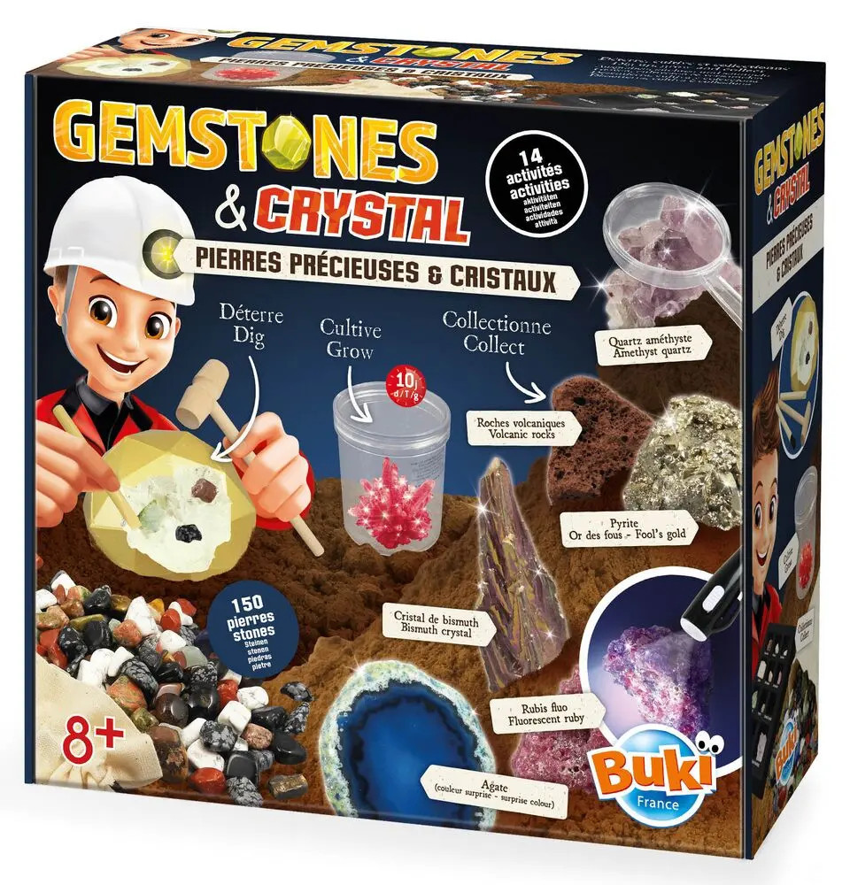 Mega kőzetek és ásványok felfedező és kísérletező készlet BUKI – fő nézet