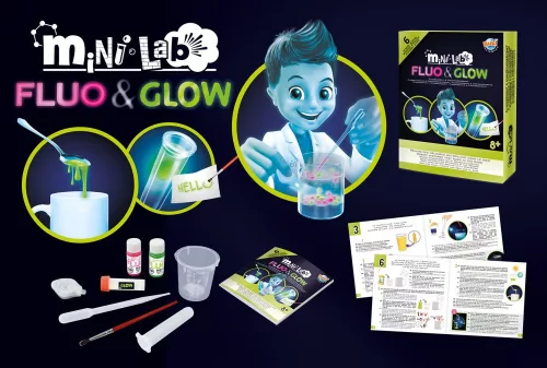 BUKI Mini Lab, Foszforeszkáló és világító készlet BUKI, 6–8 év, Többszínű