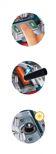 BUKI Tudományos készlet elektronika, 50 kísérlet BUKI, 6–8 év, Többszínű