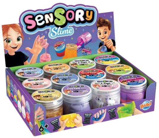 Szenzoros slime tégelyben, többféle BUKI – fő nézet