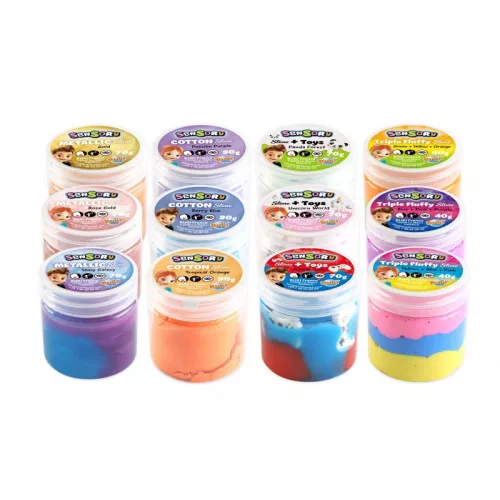 Szenzoros slime tégelyben, többféle BUKI