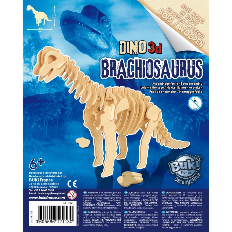 BUKI Fa 3D dinoszaurusz puzzle, többféle BUKI, fő nézet