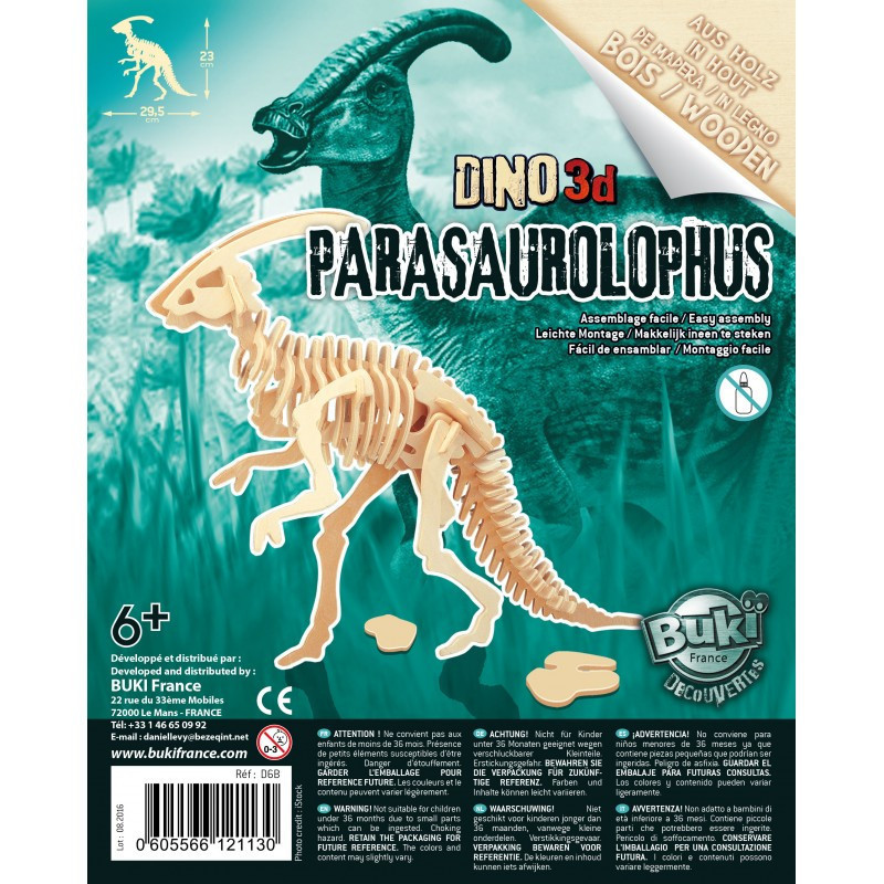 BUKI Fa 3D dinoszaurusz puzzle, többféle BUKI, alternatív kép 2