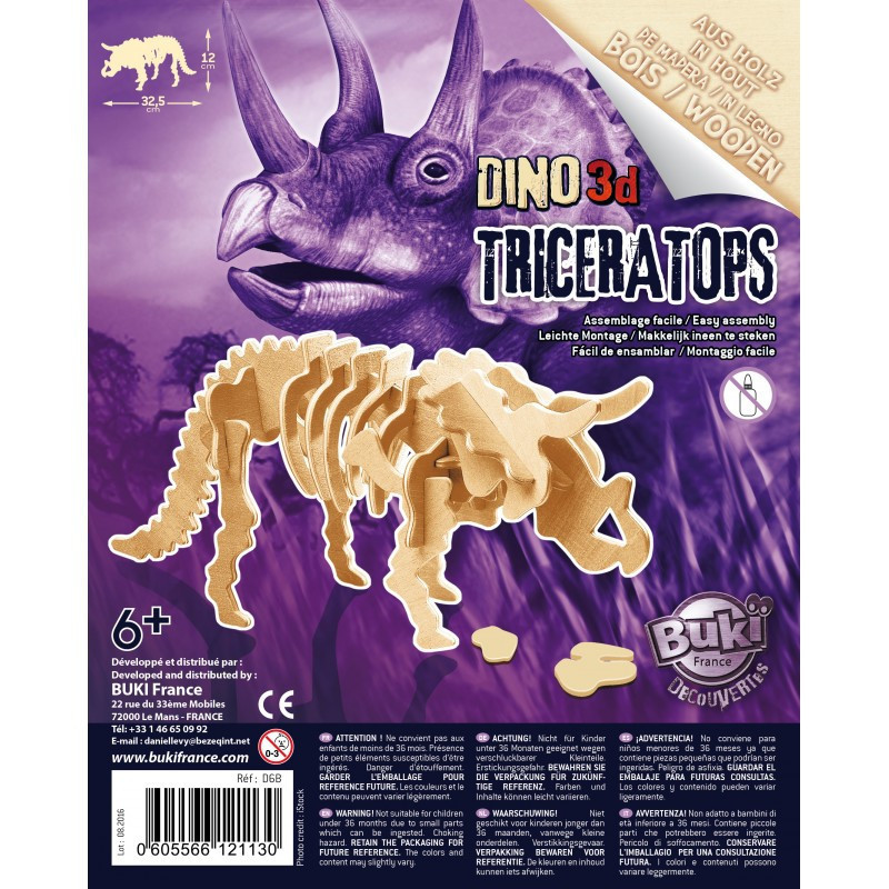 BUKI Fa 3D dinoszaurusz puzzle, többféle BUKI, alternatív kép 3