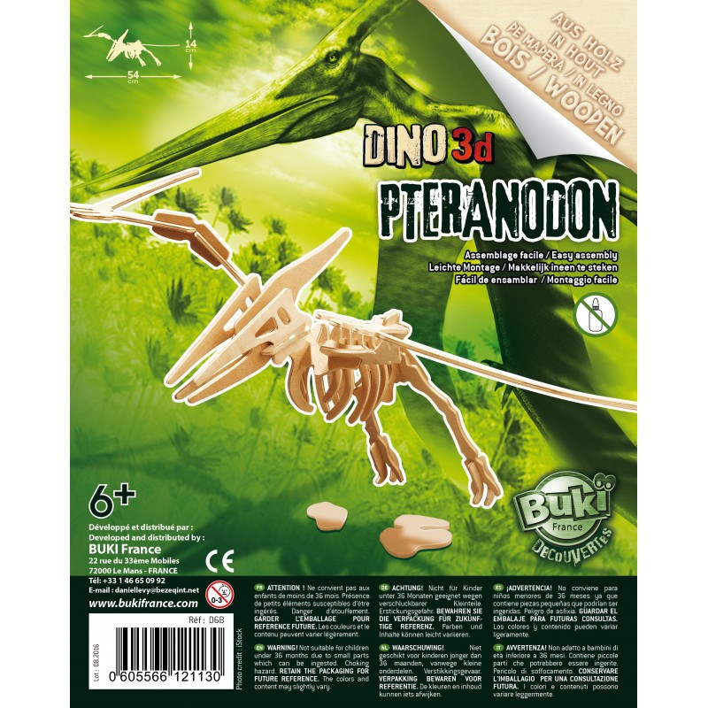 BUKI Fa 3D dinoszaurusz puzzle, többféle BUKI, alternatív kép 5