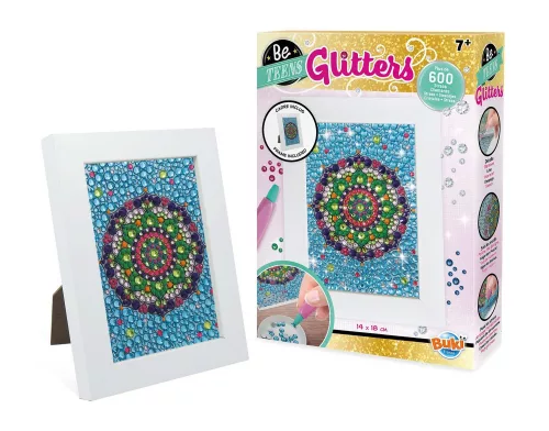 BUKI Strasszkép készítő fa képkerettel Mandala BUKI, 6–8 év, Többszínű