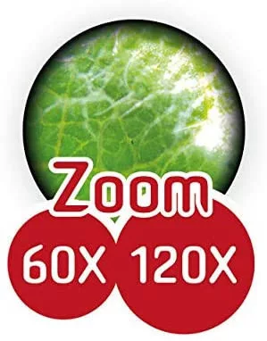BUKI Zsebmikroszkóp LED fénnyel és okostelefon adapterrel BUKI, 6–8 év, Többszínű