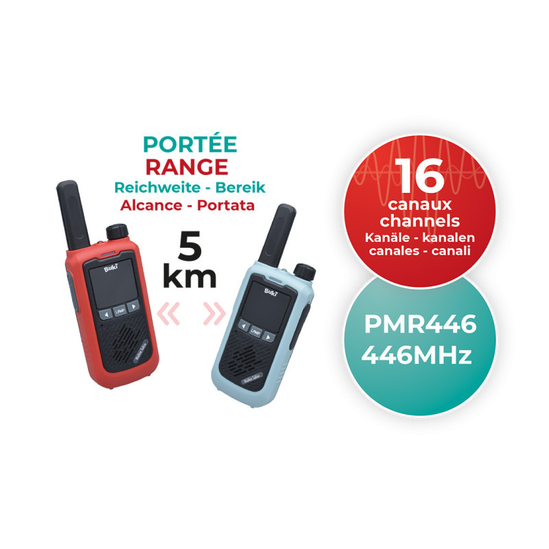 Újratölthető walkie-talkie 5 km-es hatótávolsággal BUKI – alternatív kép 3