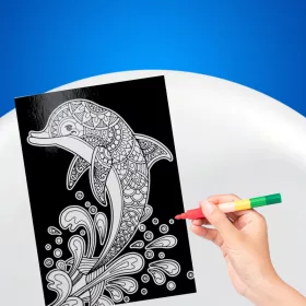 Bársony színező készlet A4-es, óceán Grafix