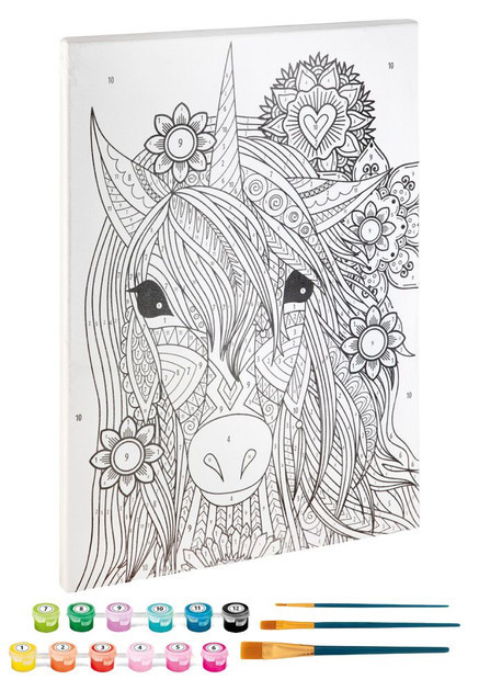 Moxy festés számok szerint unikornis 30x40cm Grafix – alternatív kép 1