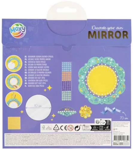 Moxy tükör dekoráló készlet, lila Grafix