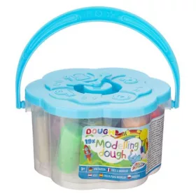 Moxy gyurma készlet vödörben 19 színnel, kék Grafix