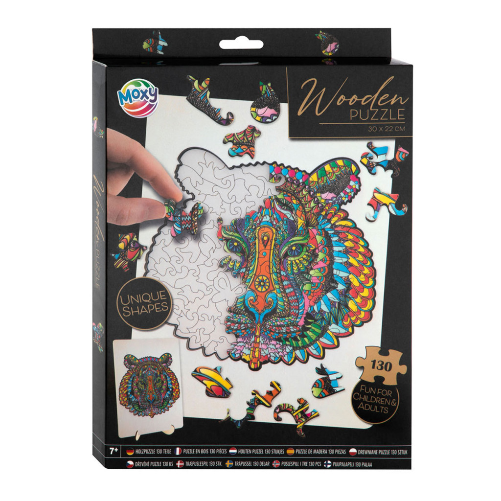 Fa puzzle Tigris, ÚJ 130 db-os Grafix – fő nézet