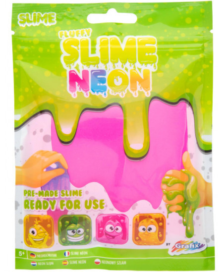 Neon színű puha slime, Rózsaszín Grafix – fő nézet