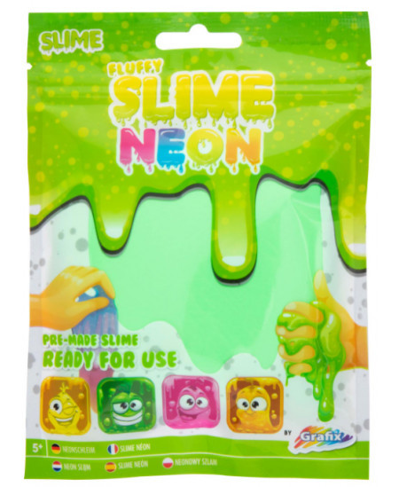 Neon színű puha slime, Zöld Grafix – fő nézet