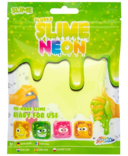 Neon színű puha slime, Sárga Grafix