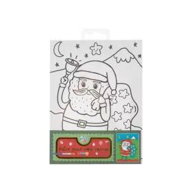   Moxy vászonkép kifestő 3 színnel és ecsettel 20x15 cm, Mikulás csengővel Grafix