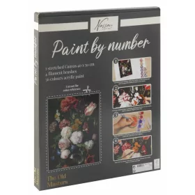 Festés számok szerint - Virágok 40x50 cm CraftArt