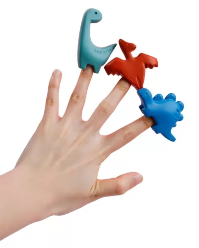 Ujjra húzható marokkréta készlet 6 db-os, Dinoszauruszok Haku Yoka