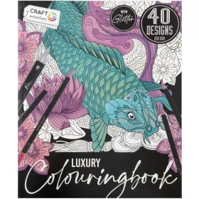 Prémium színező könyv 40 képpel, Halacskás CraftArt