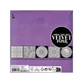 Bársonyszínező 18x18cm 5 lapos, lila CraftArt
