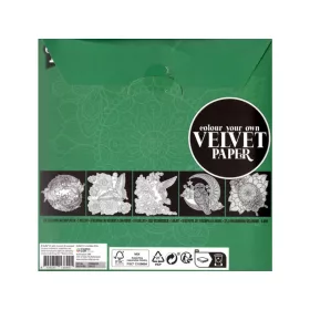 Bársonyszínező 18x18cm 5 lapos, zöld CraftArt