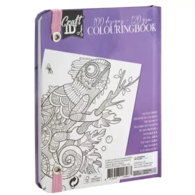 Színezőfüzet gumiszalaggal 50 lapos, lila CraftArt