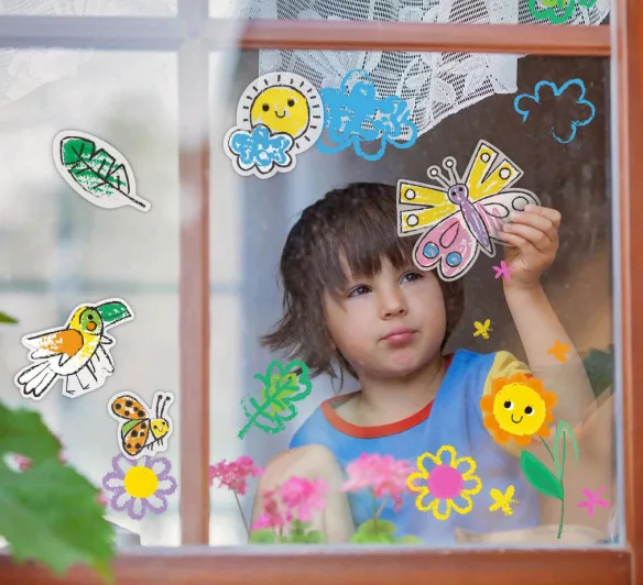 Ablakmatrica színező készlet, A dzsungel állatai Haku Yoka alternatív kép 1