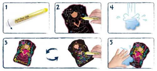 Első színező készletem 6 db krétával, Hercegnők Haku Yoka